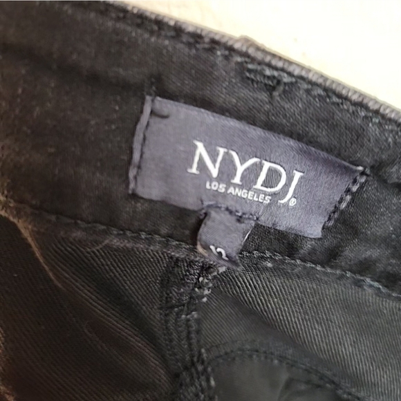 NYDJ Ami Black Side Embroidered Skinny Legging Jeans Size 12 - Picture 6 of 11
